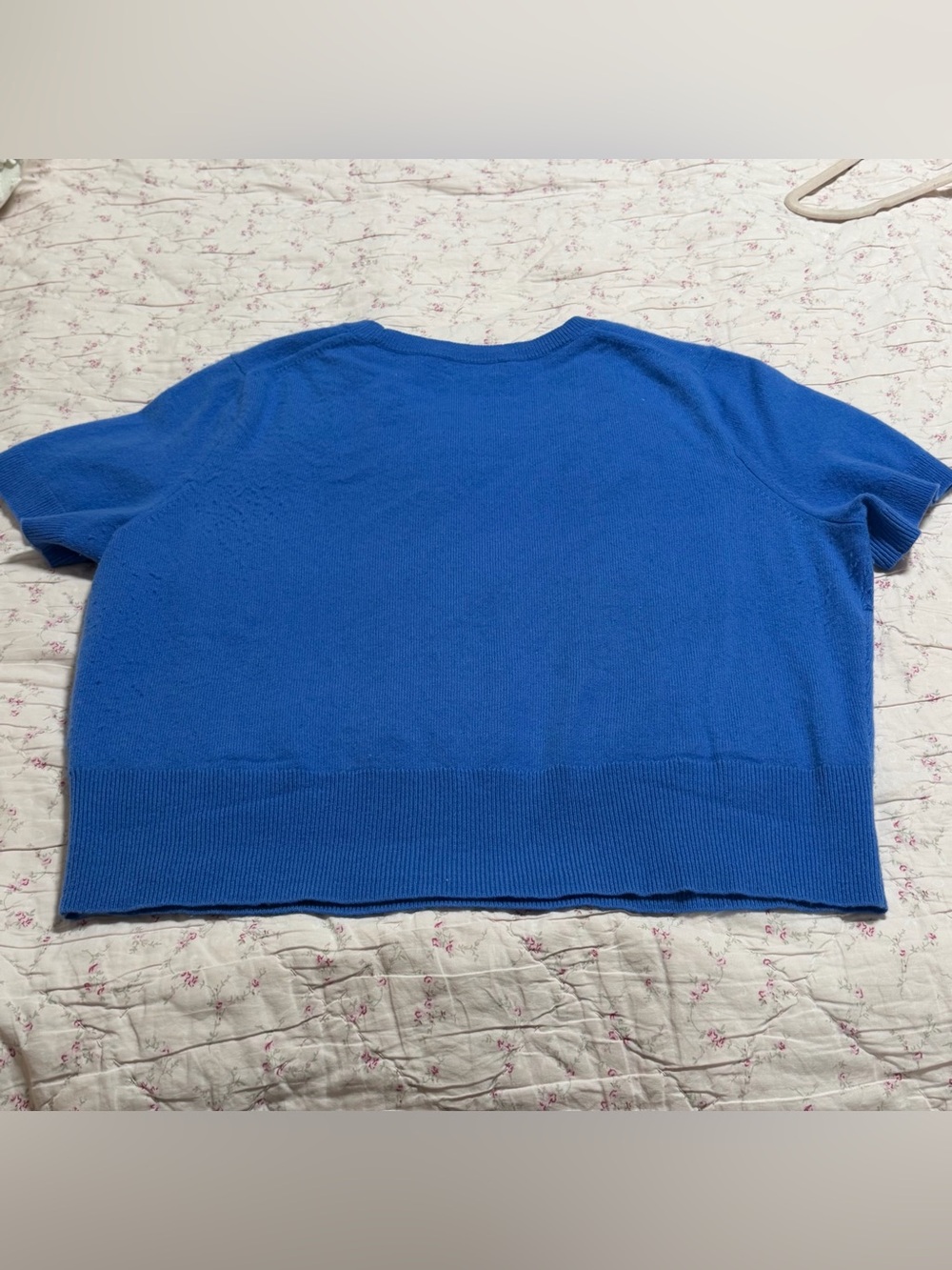 J. Crew Blue Crewneck Short Sleeve Sweater - Picture 2 of 2